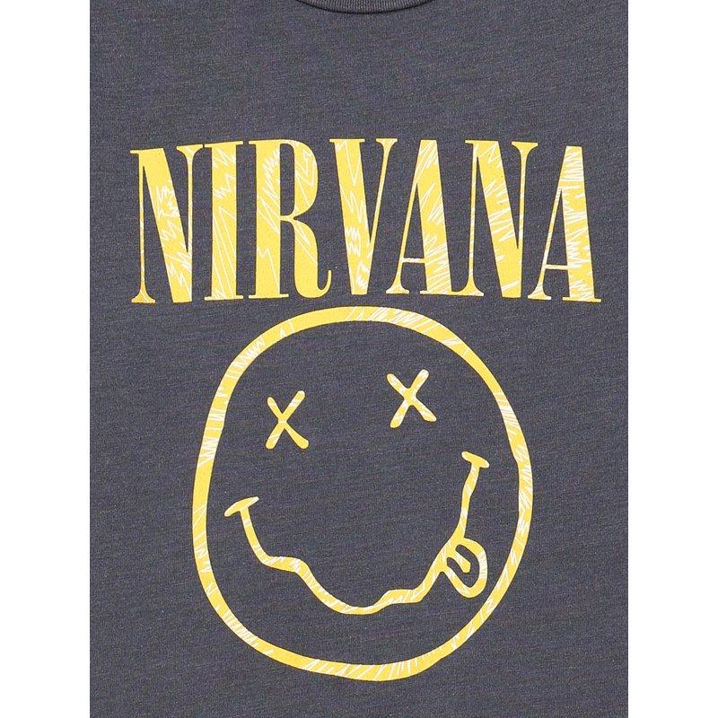 Nirvana Smiley Boys Graphic Tee With Short Sleeves Sizes 4-18