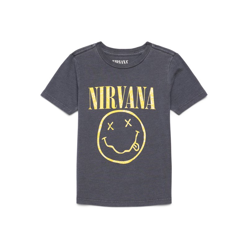 Nirvana Smiley Boys Graphic Tee with Short Sleeves Sizes 4-18