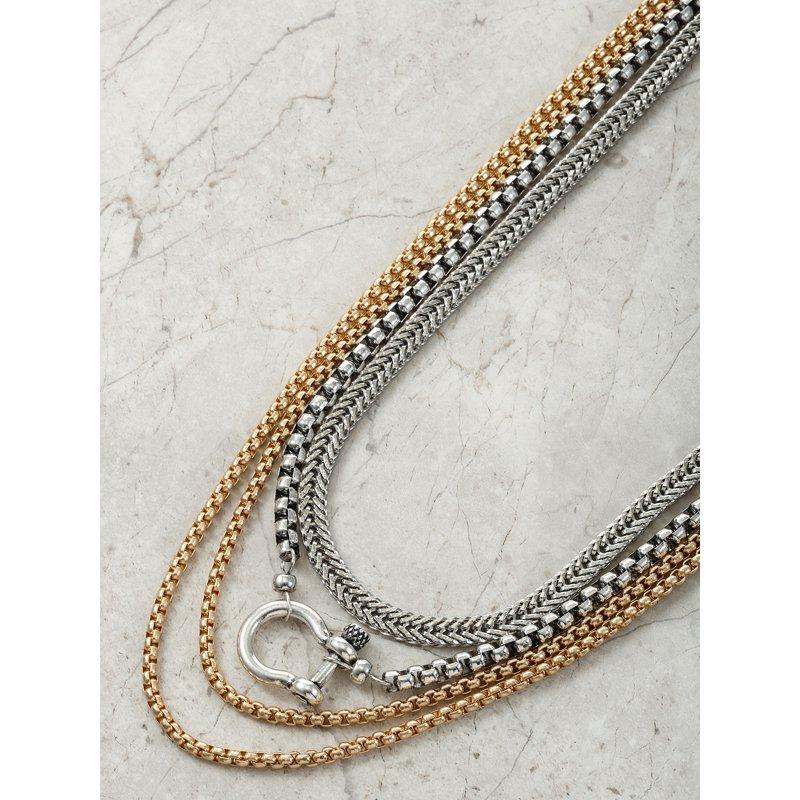 No Boundaries 16" Mixed Metal Multi Row Necklaces Set 4-Pieces Women’s