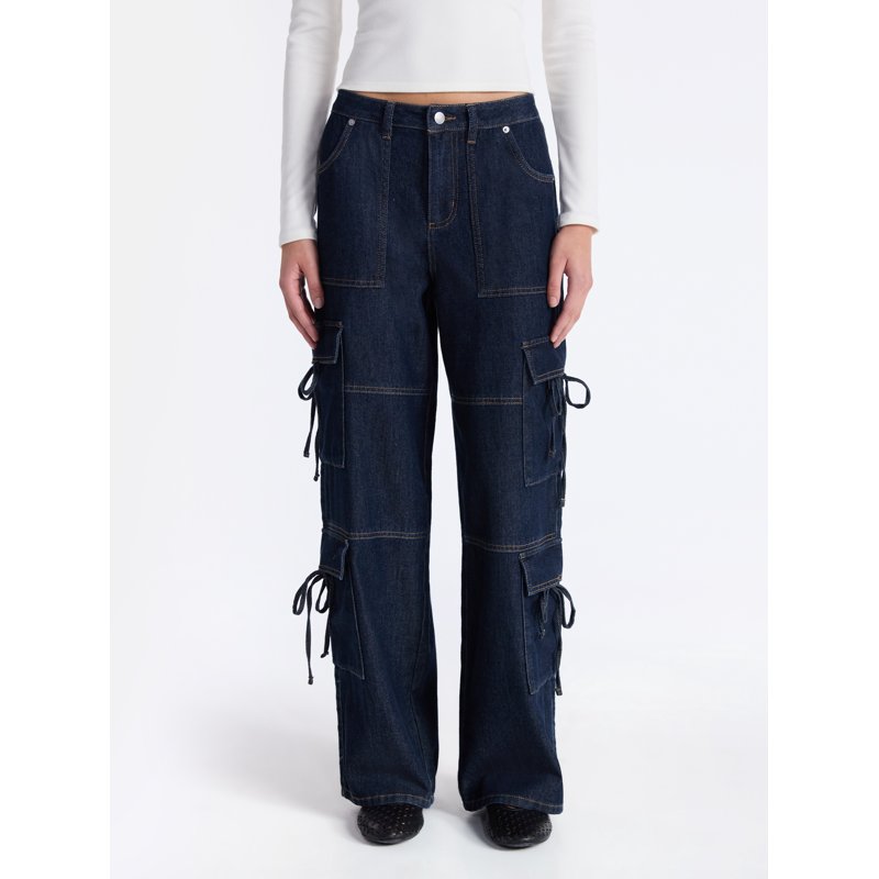 No Boundaries Bow Cargo Jeans 30.5” Inseam Women's
