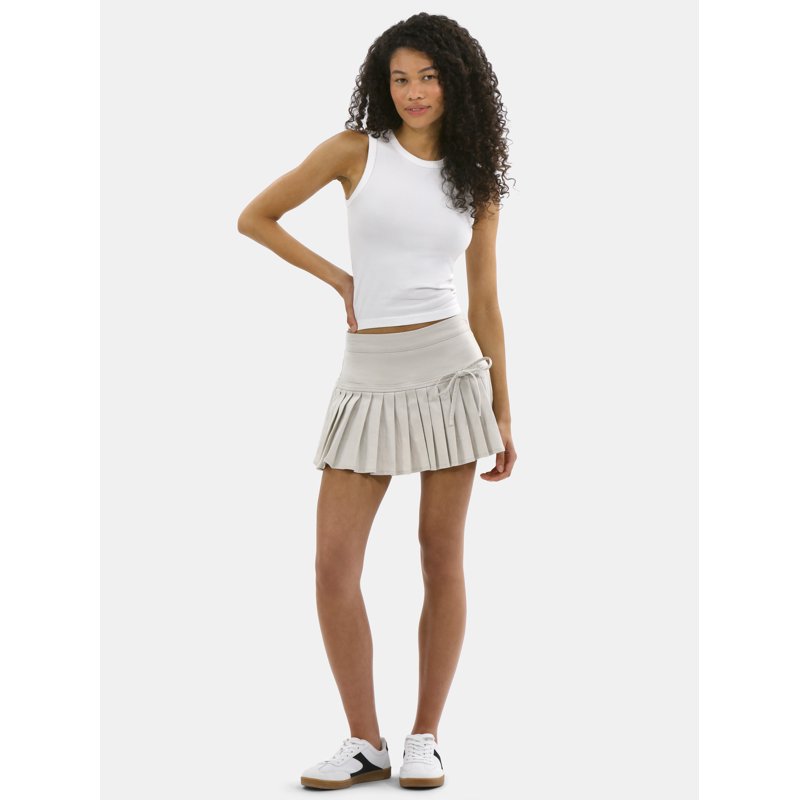 No Boundaries Bow Pleated Mini Skort Women's