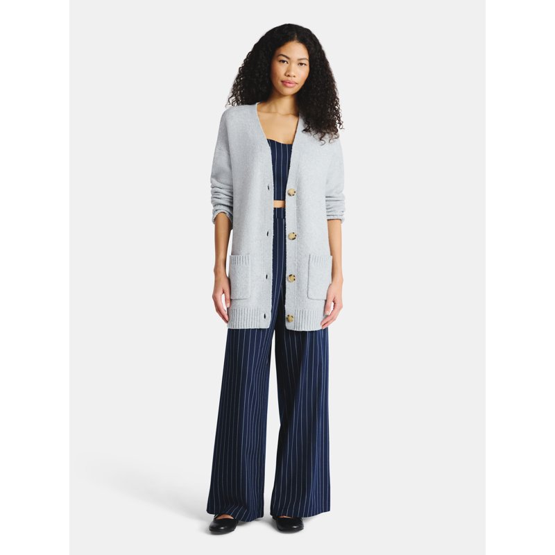 No Boundaries Button-Front Grandpa Cardigan Women's