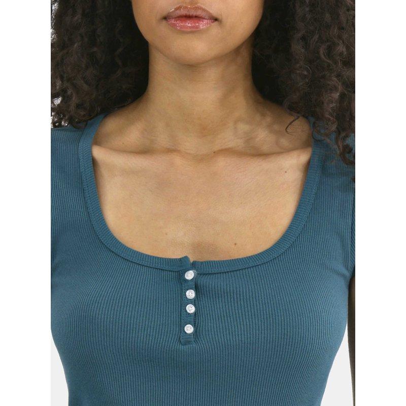 No Boundaries Cotton Henley Tee Women's