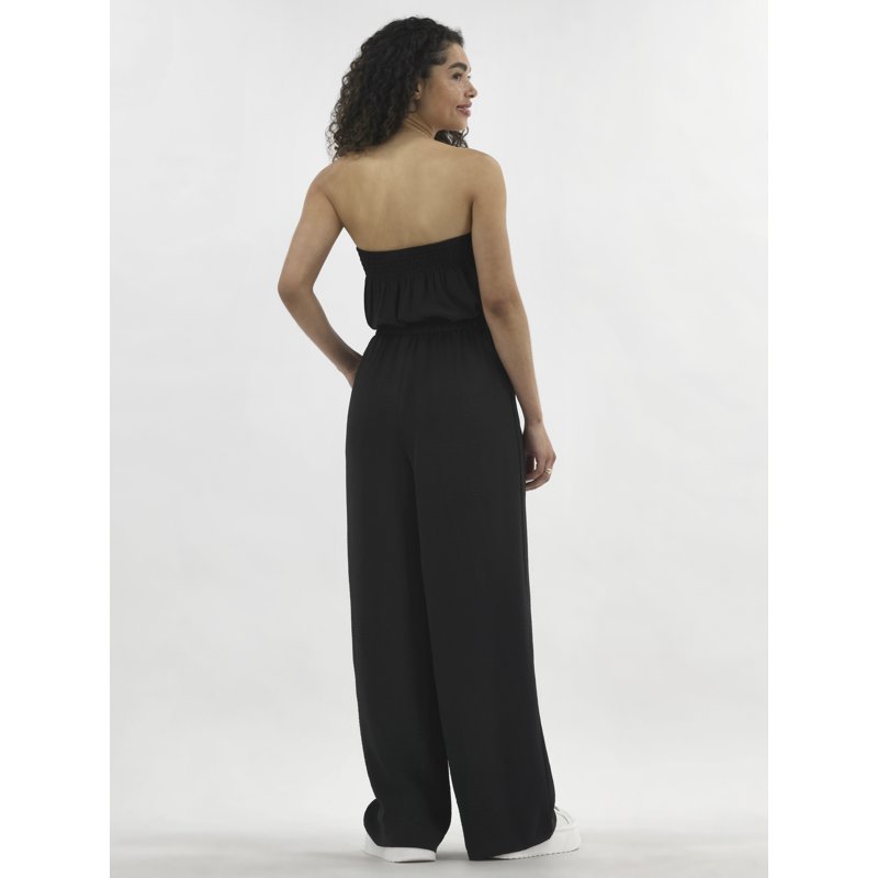 No Boundaries Crinkle Strapless Jumpsuit Women's