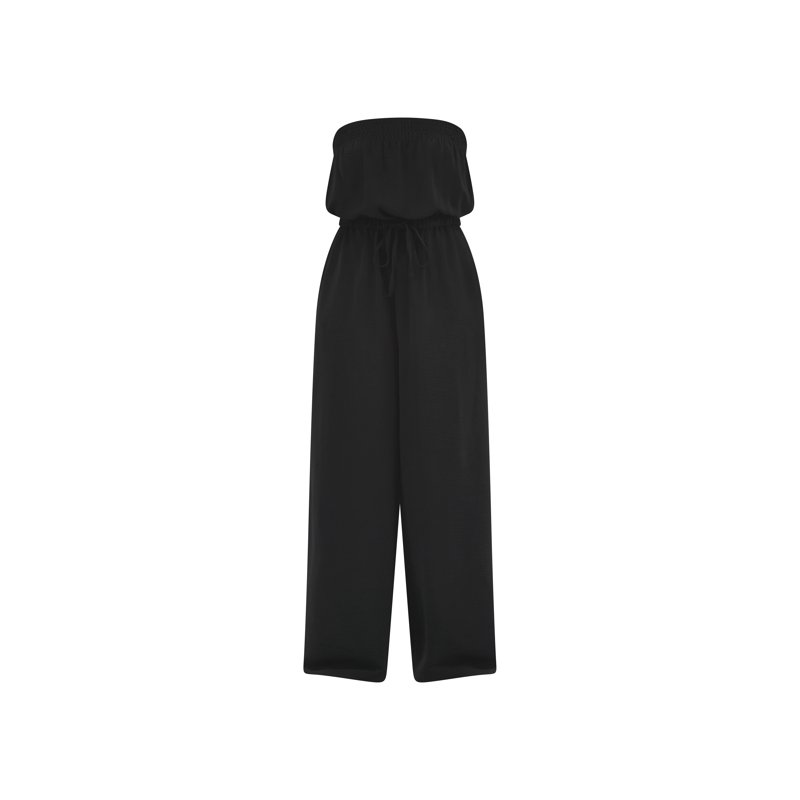 No Boundaries Crinkle Strapless Jumpsuit Women's