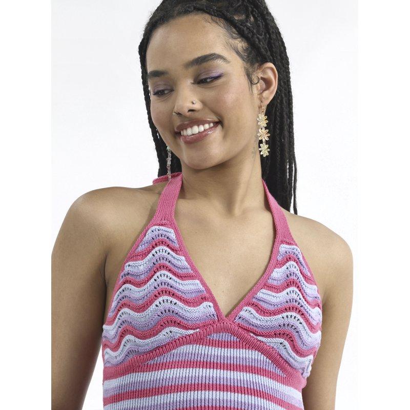 No Boundaries Crochet Halter Top And Shorts Set 2-Piece Women's