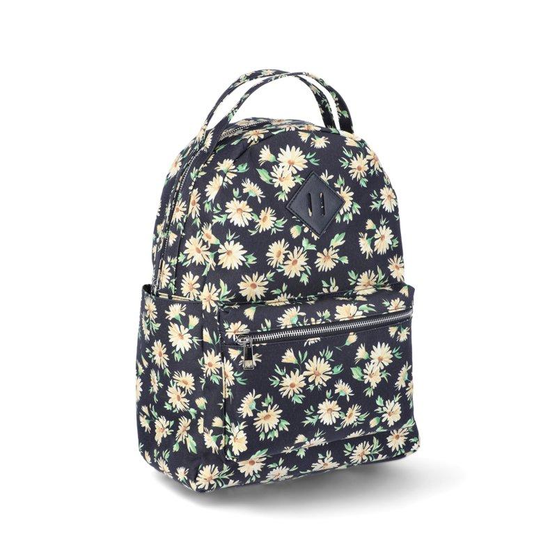 No Boundaries Dome Backpack Black Daisy Women's