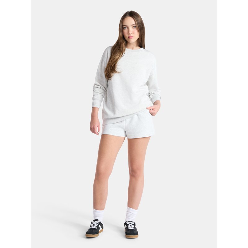 No Boundaries Fleece Oversized Sweatshirt With Long Sleeves Women’s