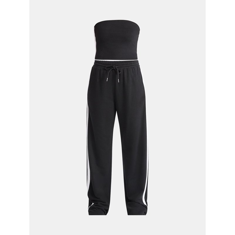 No Boundaries French Terry Tube Top And Pants Set 2-Piece Women's