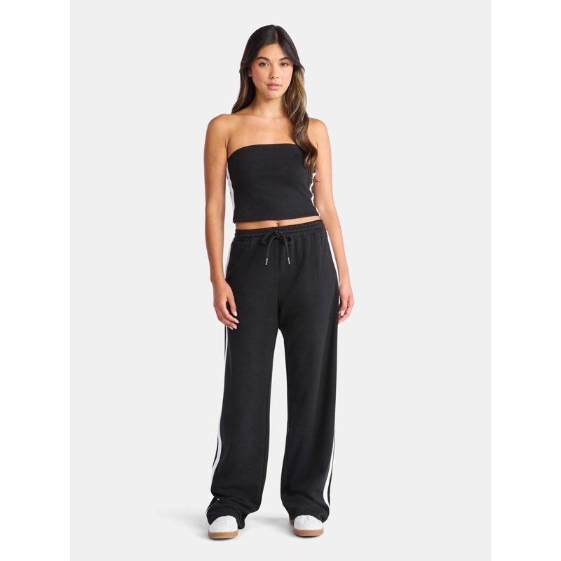 No Boundaries French Terry Tube Top and Pants Set 2-Piece Women's