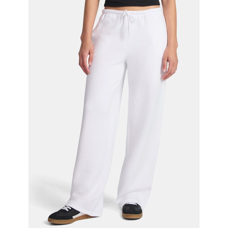 No Boundaries Game Day Wide Leg Fleece Joggers 30'' Inseam Women's