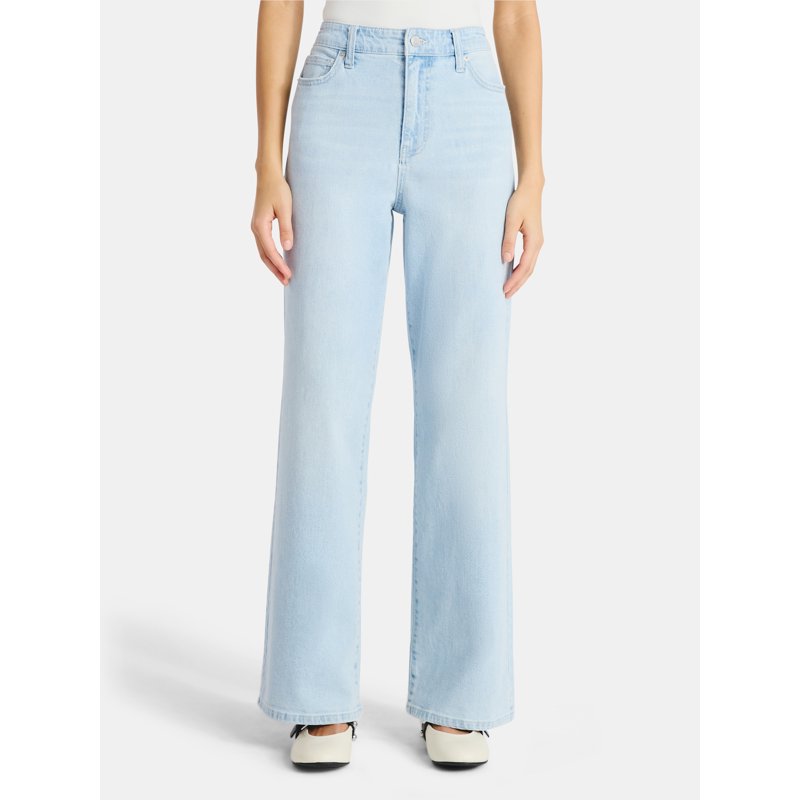 No Boundaries High Rise Baggy Wide Leg Jeans 32'' Inseam Women’s and Women's Plus