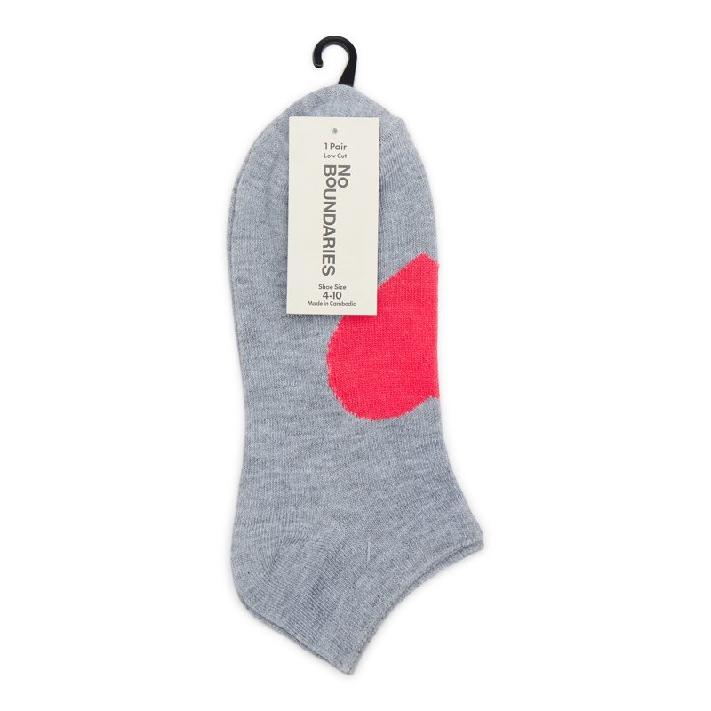 No Boundaries Low Cut Socks 1-Pack Women's Size 4-10
