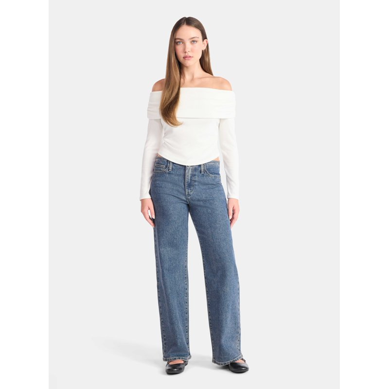 No Boundaries Off The Shoulder Top With Long Sleeves Women’s