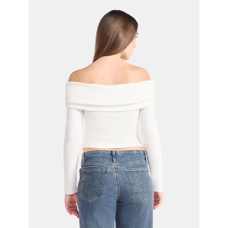 No Boundaries Off The Shoulder Top With Long Sleeves Women’s