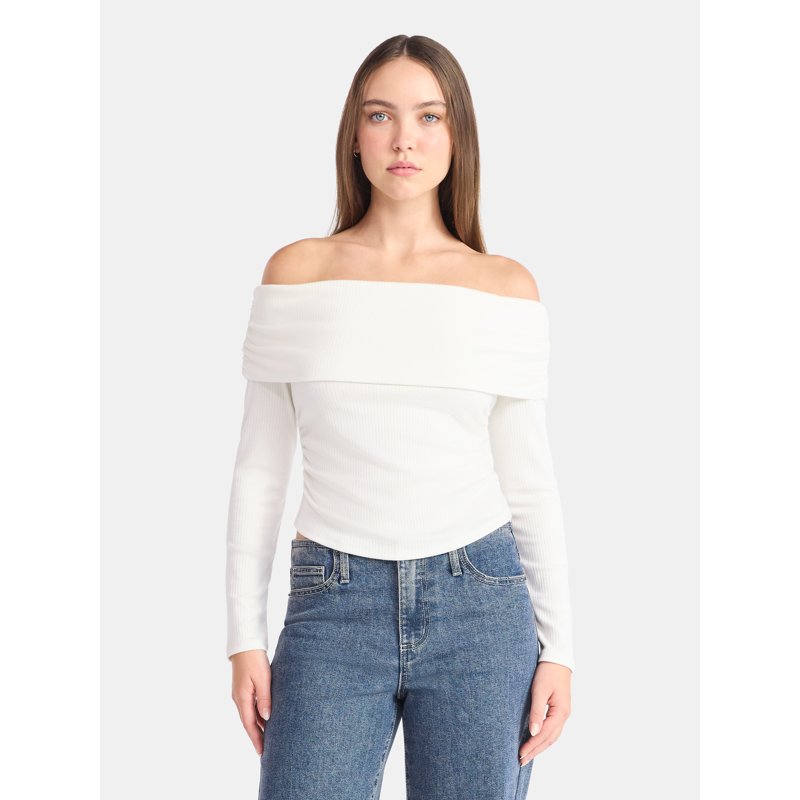 No Boundaries Off The Shoulder Top with Long Sleeves Women’s