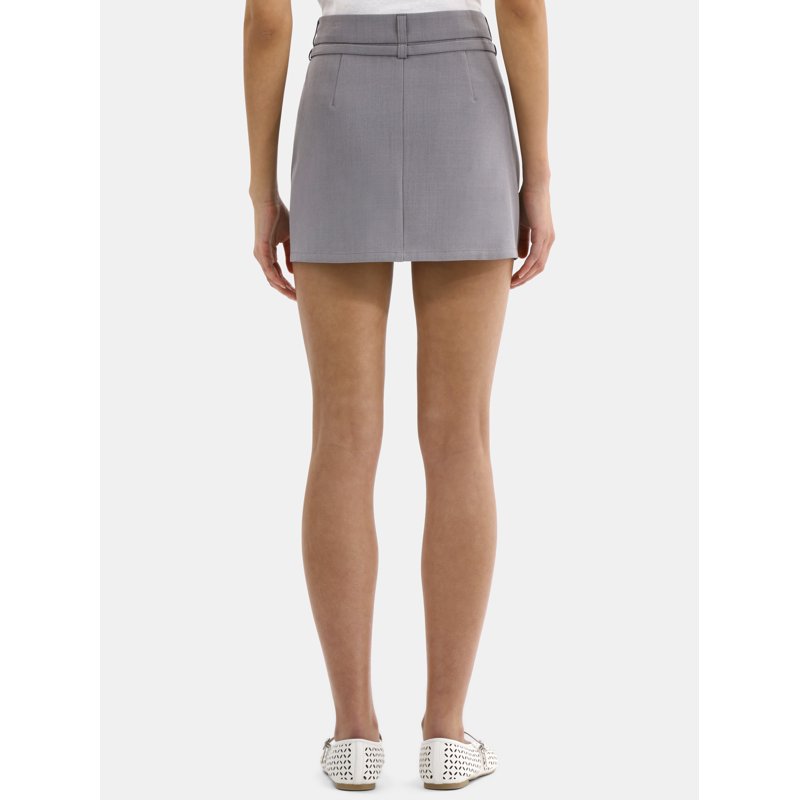 No Boundaries Pleated Belted Mini Skirt Women's