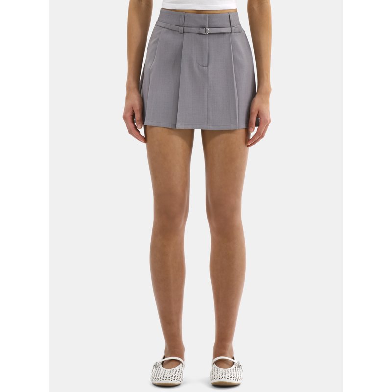 No Boundaries Pleated Belted Mini Skirt Women's