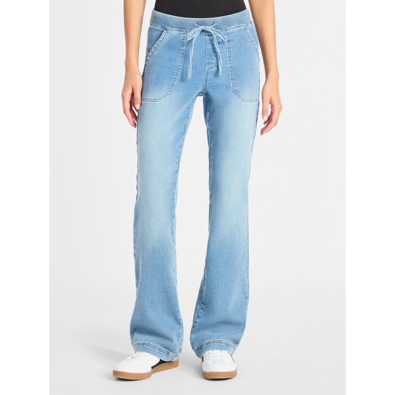 No Boundaries Ribbed Waist Bootcut Pants 31.5'' Inseam Women's