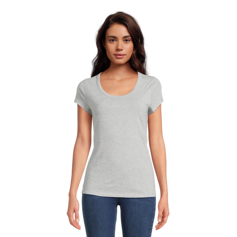 No Boundaries Scoop Neck Tee With Short Sleeves 1 Or 3-Pack Women’s