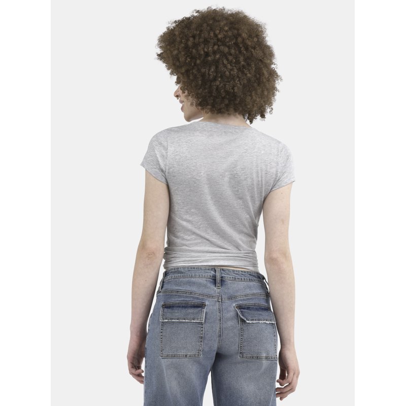 No Boundaries Scoop Neck Tee With Short Sleeves Women's