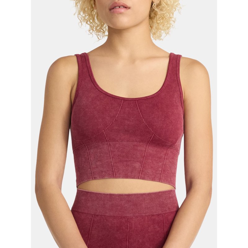 No Boundaries Seamless Scoop Cropped Tank And Flare Leggings Set 2-Piece Women’s