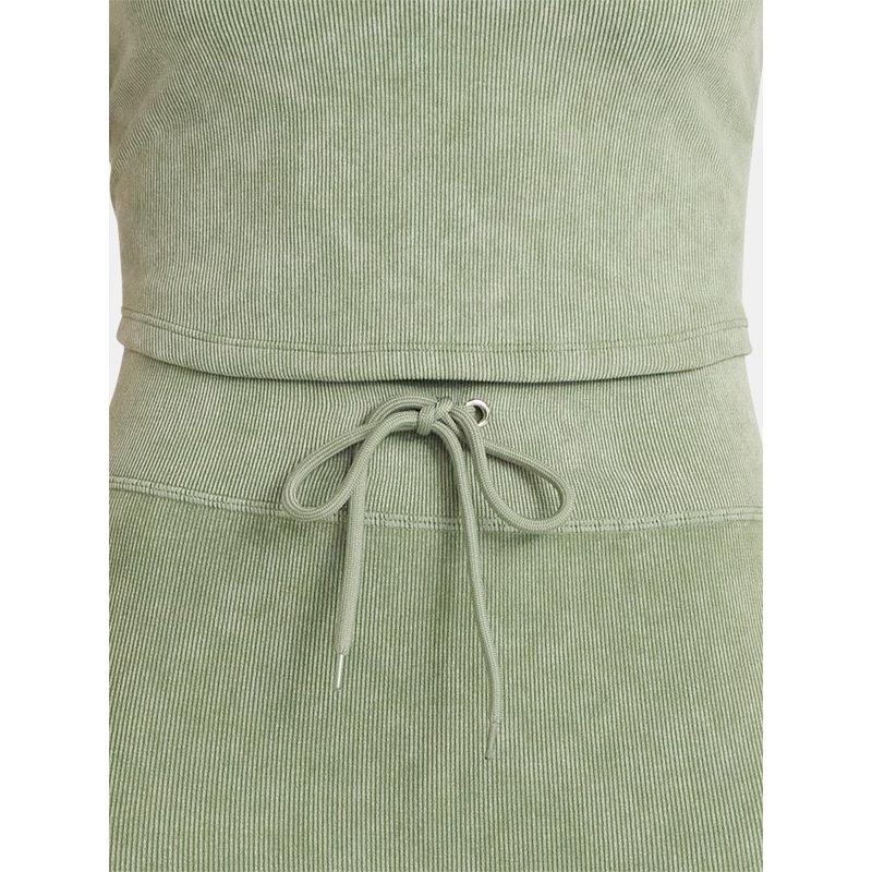 No Boundaries Seamless Shirttail Tank And Tie Front Bike Shorts Set 2-Piece Women's