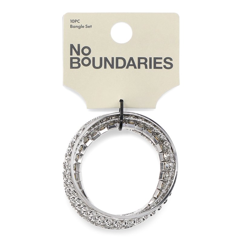 No Boundaries Shimmering Bangle Bracelet Set 10-Piece Women’s