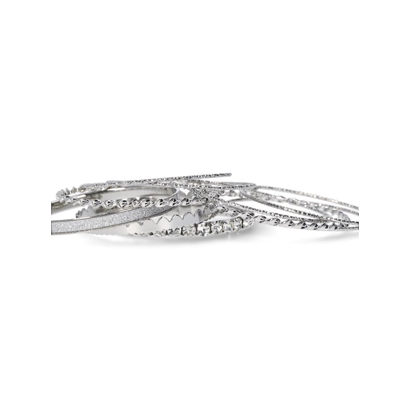 No Boundaries Shimmering Bangle Bracelet Set 10-Piece Women’s
