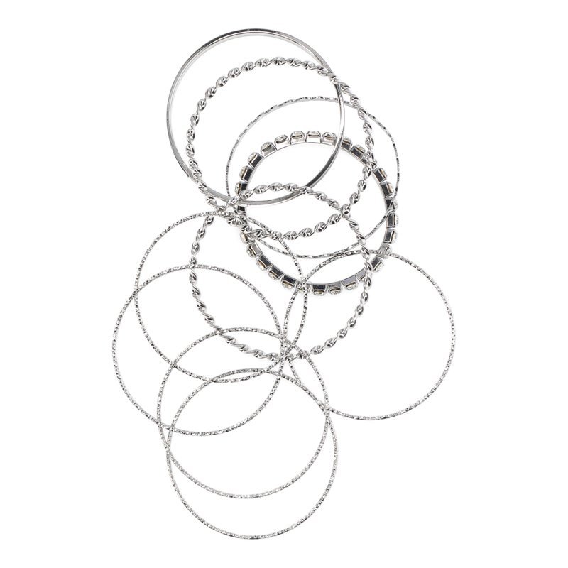 No Boundaries Shimmering Bangle Bracelet Set 10-Piece Women’s