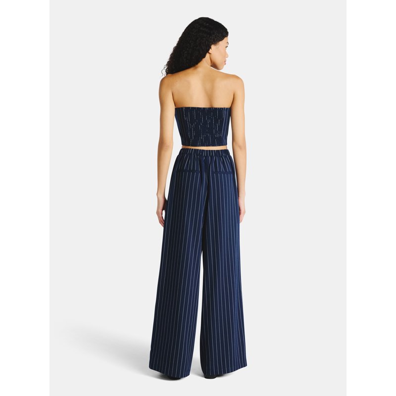 No Boundaries Sweetheart Neck Tube Top And Wide Leg Pants Set 2-Piece Women's