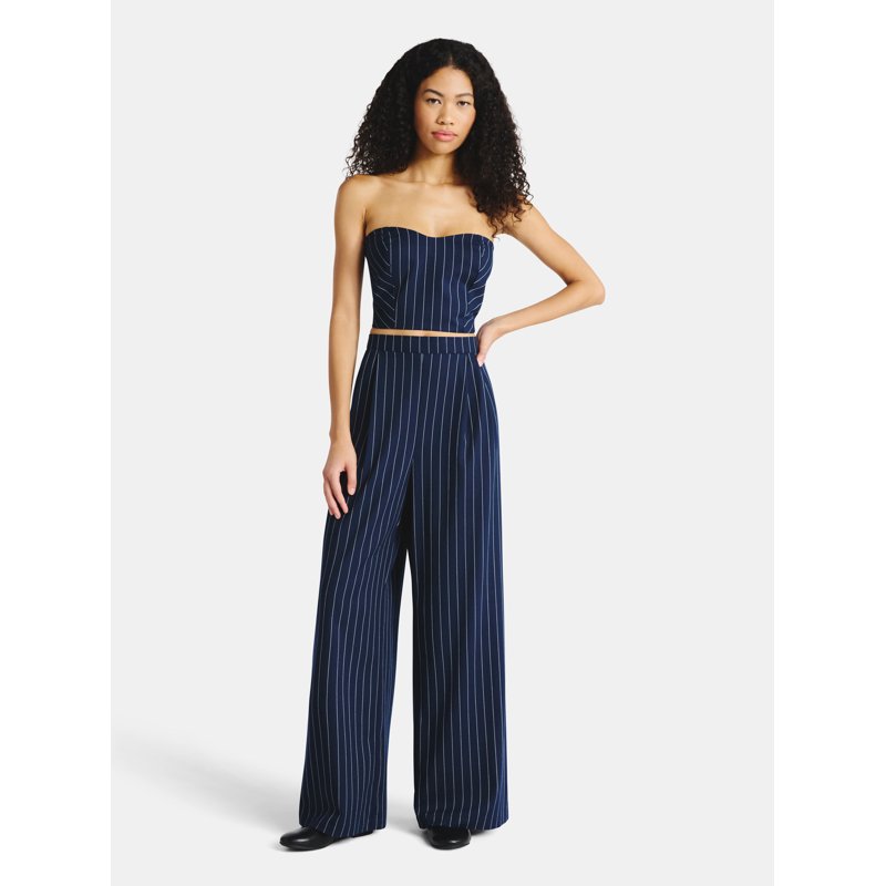 No Boundaries Sweetheart Neck Tube Top and Wide Leg Pants Set 2-Piece Women's