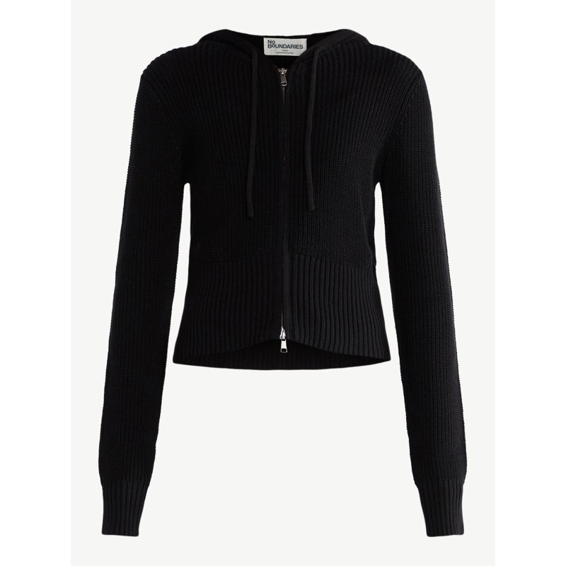 No Boundaries Two Way Zip Up Hoodie Sweater Lightweight Women's