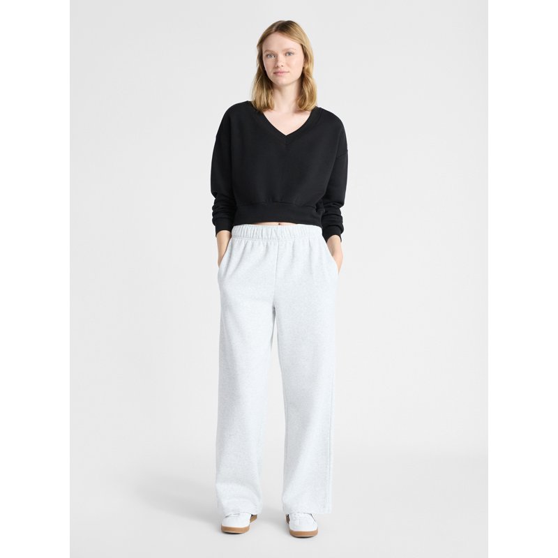 No Boundaries Wide-Leg Foldover Fleece Pants 30'' Inseam 2-Pack Women's