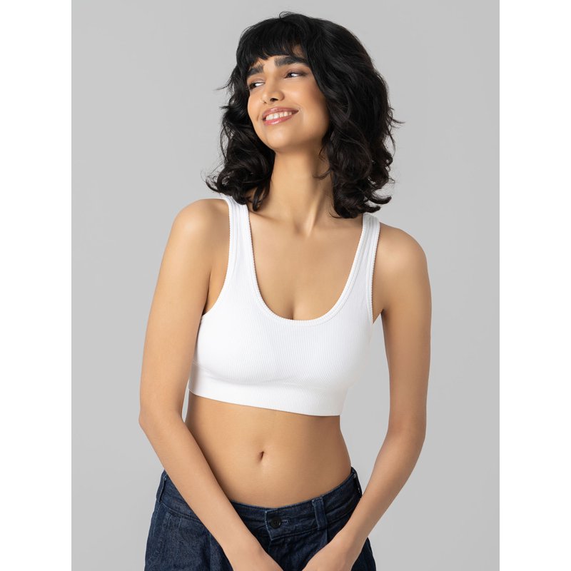 No Boundaries Women's Double Scoop Seamless Bra Sizes XS-3XL