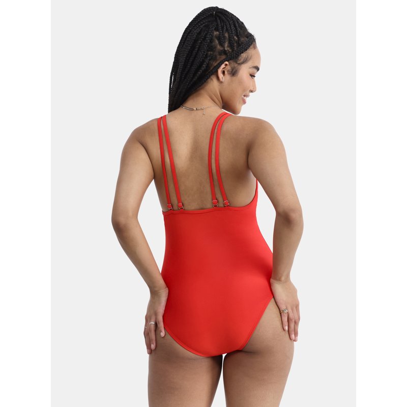 No Boundaries Women's High Leg One Piece Swimsuit Sizes XXS-XXL