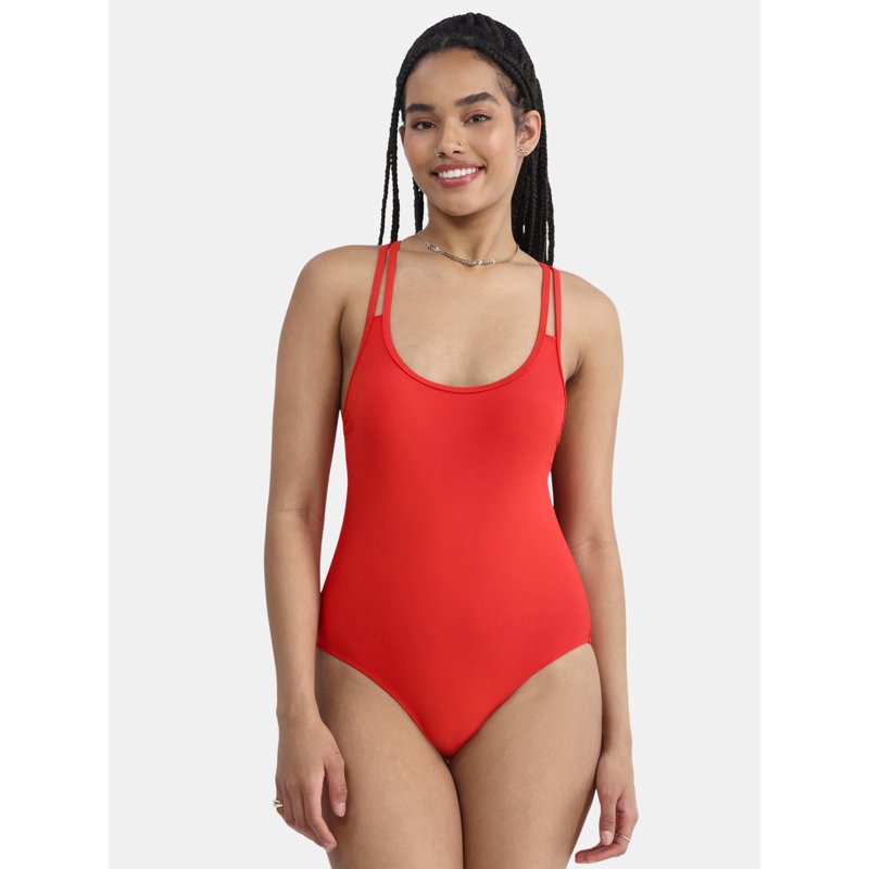 No Boundaries Women's High Leg One Piece Swimsuit Sizes XXS-XXL