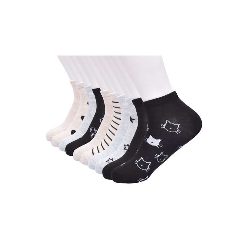 No Boundaries Women's Low-Cut Socks 10-Pack Sock Sizes 4-10