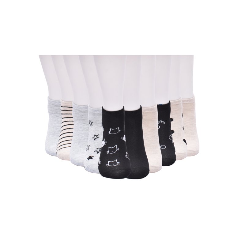 No Boundaries Women's Low-Cut Socks 10-Pack Sock Sizes 4-10