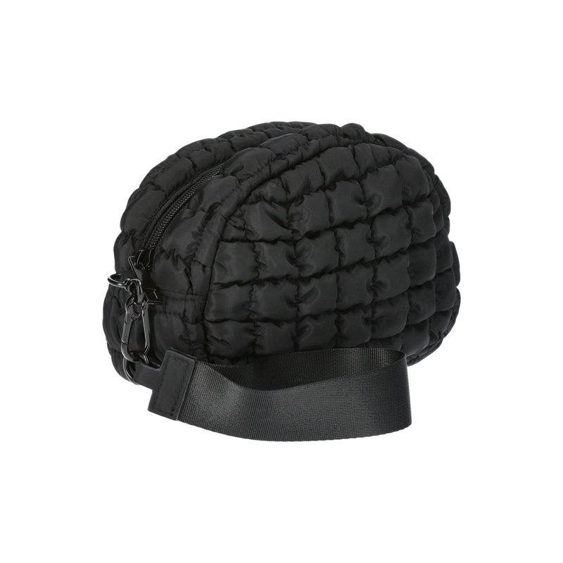 No Boundaries Women's Quilted Pouch Bag Charm Black