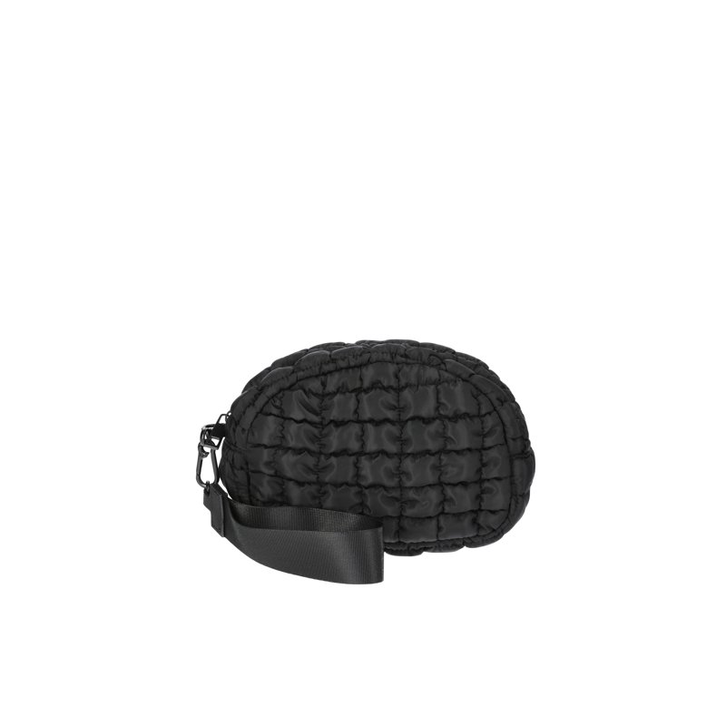 No Boundaries Women's Quilted Pouch Bag Charm Black