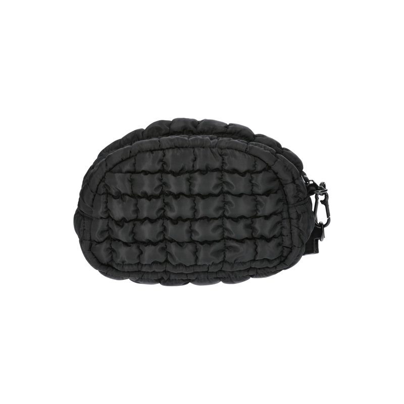 No Boundaries Women's Quilted Pouch Bag Charm Black
