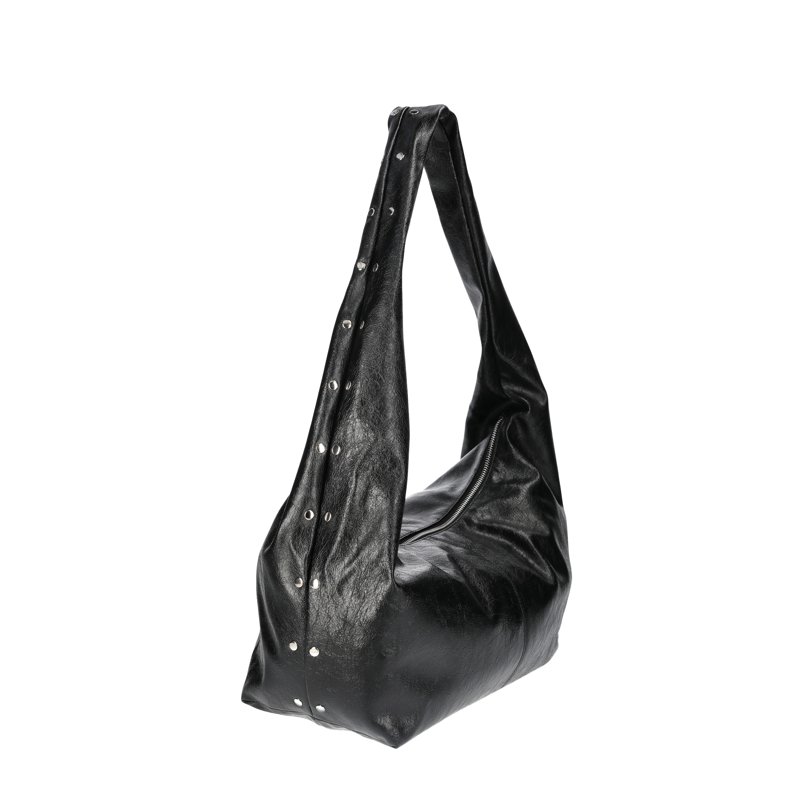 No Boundaries Women's Stud Hobo Bag Black