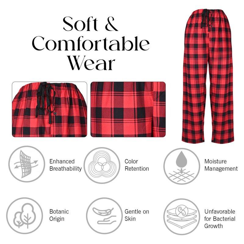 North 15 Boy's Plaid Plush Fleece Pajama Pants - Small / Size 8 - 1205B-Design3-8