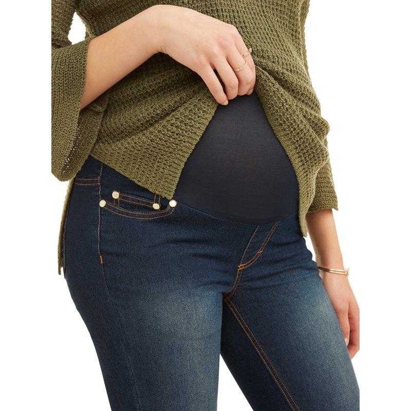 Oh Mamma Maternity Women's Skinny Jeans With Demi Or Full Panel (Women's & Women's Plus)