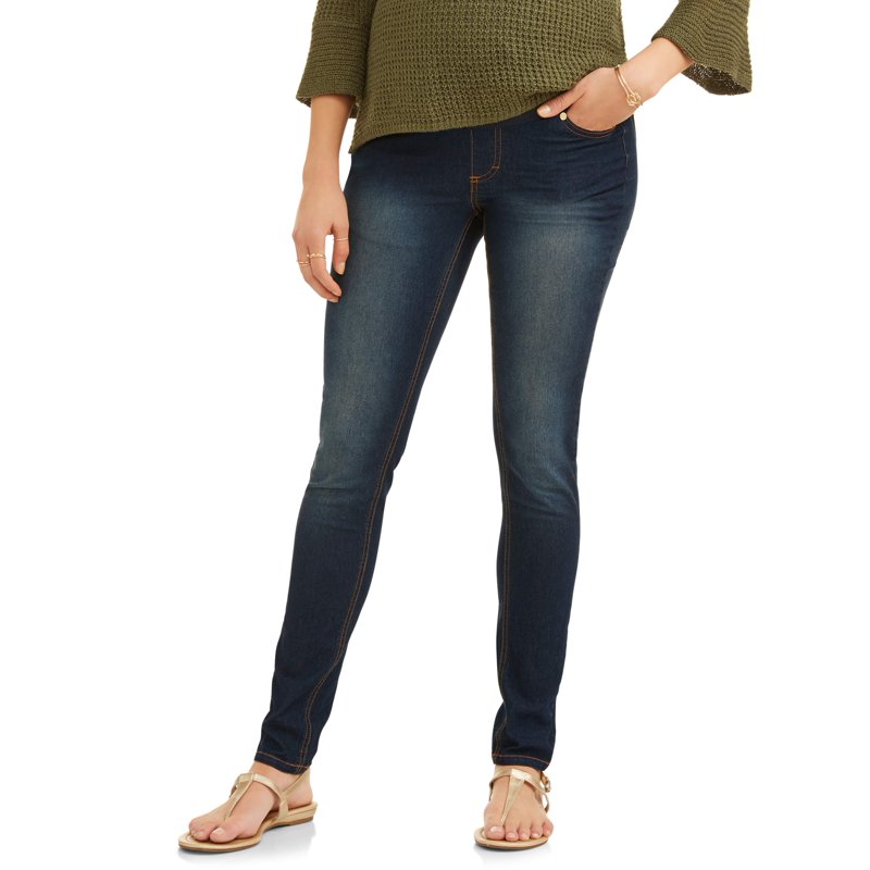 Oh Mamma Maternity Women's Skinny Jeans with Demi or Full Panel (Women's & Women's Plus)