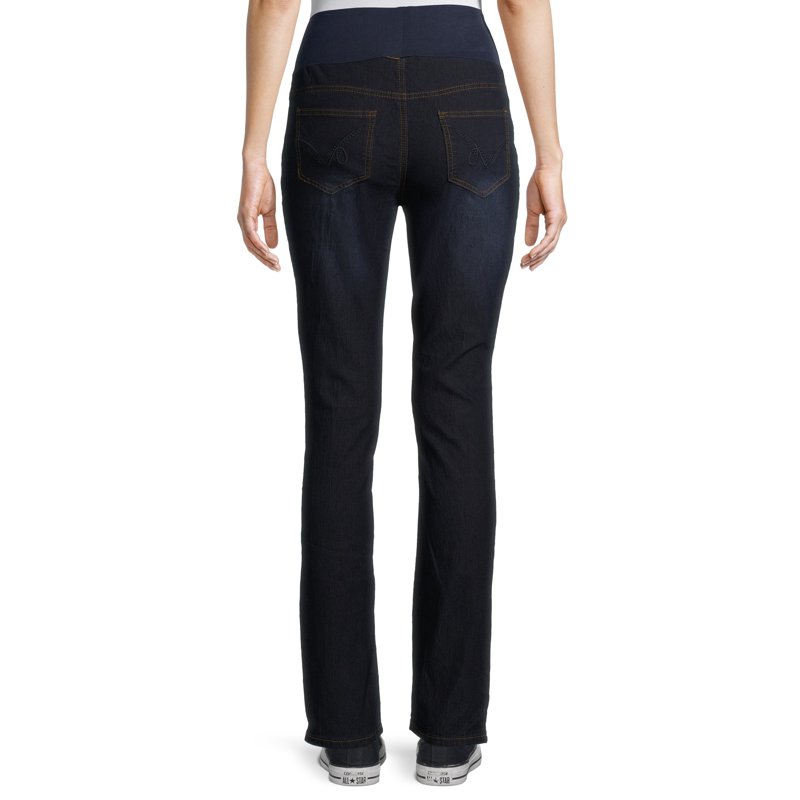Oh Mamma Maternity Women's Straight Leg Jeans With Demi Panel (Women's & Women's Plus)