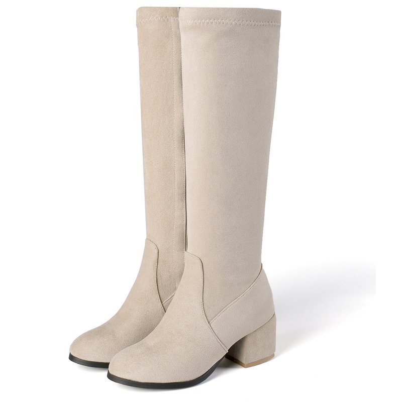 OKBOP Women's Middle Mid Calf Boots-Vintage Dress Shoes For Women Winter Warm Work Snow Boots For Women Waterproof Insulated Zipper Christmas Womens Boots Clearance