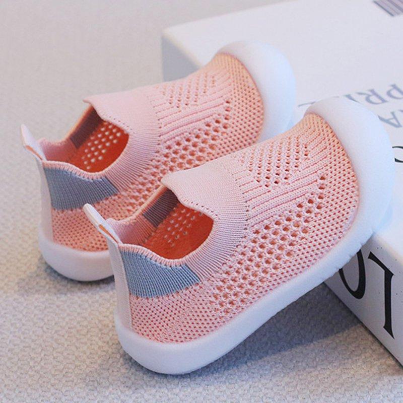 OSOLU Baby Shoes Boys Girls Breathable Non-Slip Walking Sock Shoes First Walking Shoes With Soft Rubber Sole Toddler Slipper Sneaker Newborn Cozy Footwear 18-24 Months