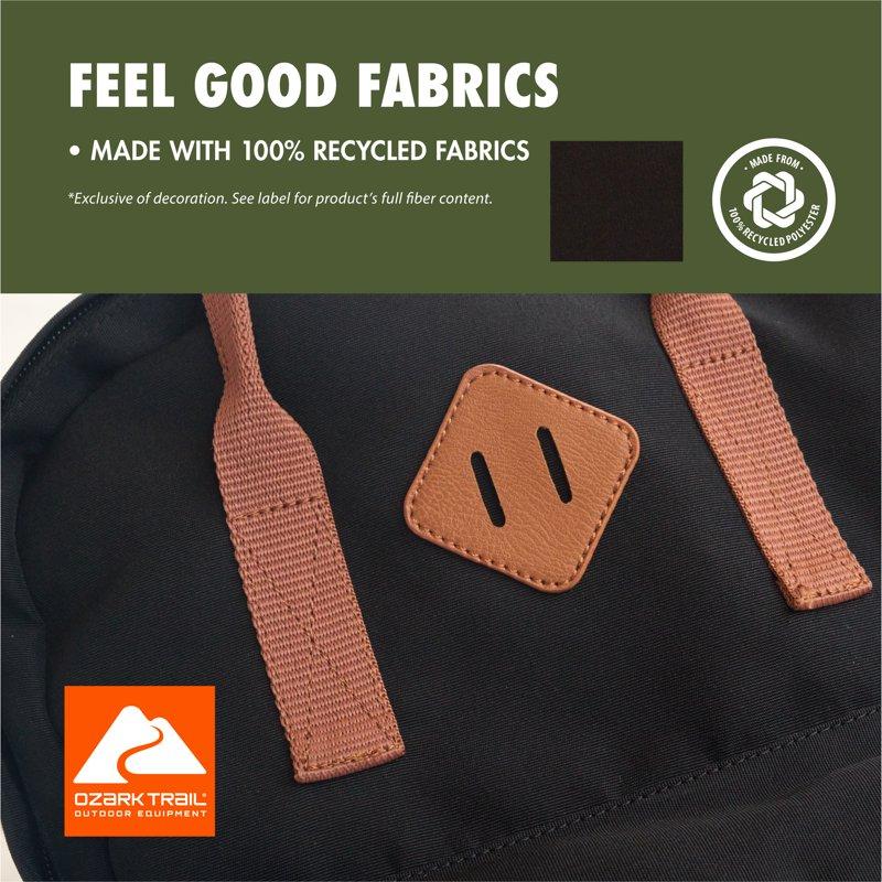 Ozark Trail Asheville Dual-Carry Backpack Black Everyday Polyester Adult Teen Unisex